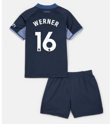 Tottenham Hotspur Timo Werner #16 Segunda Equipación Niños 2023-24 Manga Corta (+ Pantalones cortos)